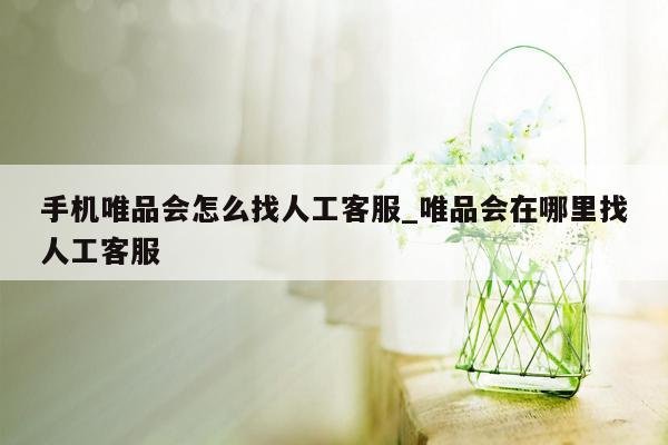 手机唯品会怎么找人工客服_唯品会在哪里找人工客服