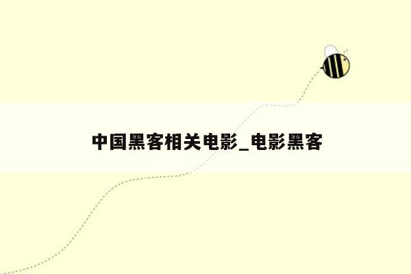 中国黑客相关电影_电影黑客