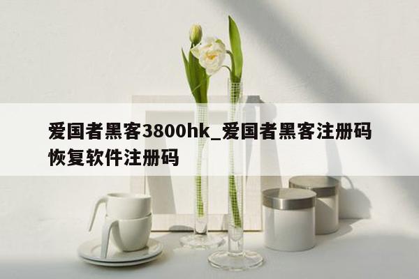 爱国者黑客3800hk_爱国者黑客注册码恢复软件注册码