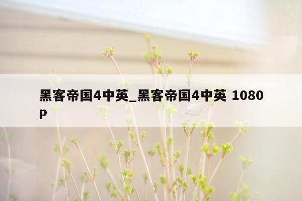 黑客帝国4中英_黑客帝国4中英 1080P