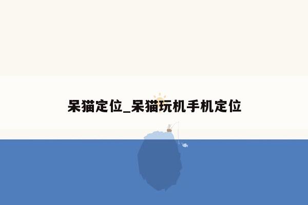 呆猫定位_呆猫玩机手机定位