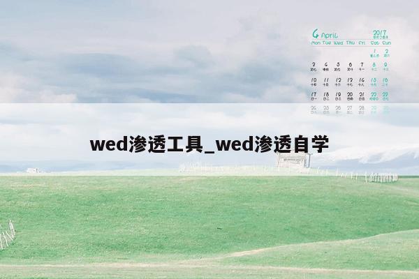 wed渗透工具_wed渗透自学