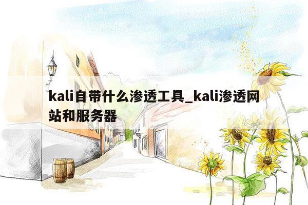kali自带什么渗透工具_kali渗透网站和服务器