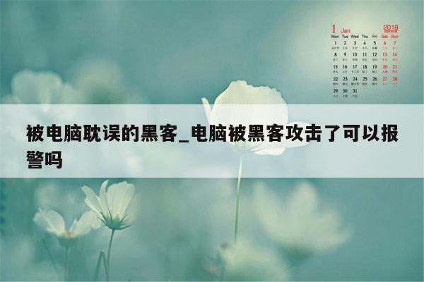 被电脑耽误的黑客_电脑被黑客攻击了可以报警吗