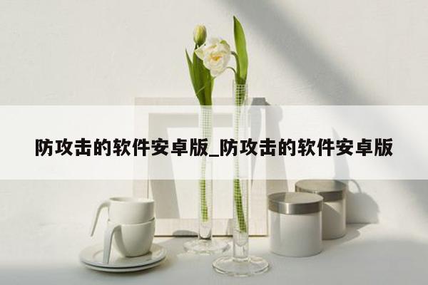 防攻击的软件安卓版_防攻击的软件安卓版