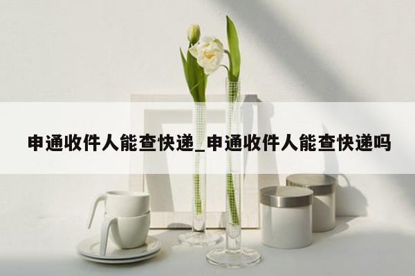 申通收件人能查快递_申通收件人能查快递吗