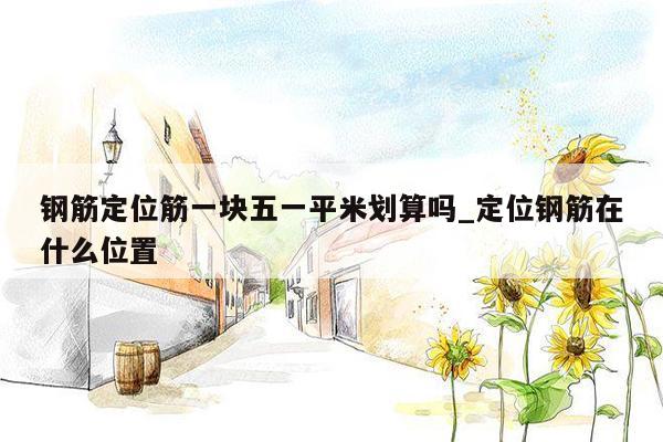 钢筋定位筋一块五一平米划算吗_定位钢筋在什么位置