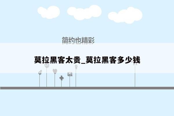 莫拉黑客太贵_莫拉黑客多少钱
