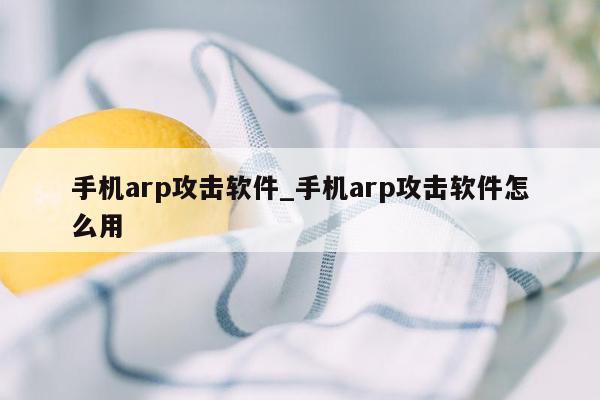 手机arp攻击软件_手机arp攻击软件怎么用