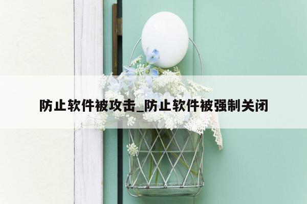 防止软件被攻击_防止软件被强制关闭