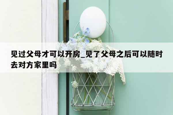 见过父母才可以开房_见了父母之后可以随时去对方家里吗