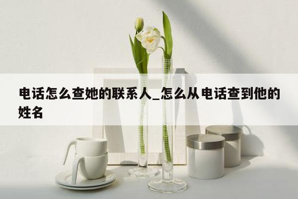 电话怎么查她的联系人_怎么从电话查到他的姓名